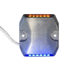 Double Side 12pcs Leds Tunnel Beacon 24V 12V Cast Aluminium Casing Wired Led Road Stud Tunnel Electrical Ip68 Marker Light