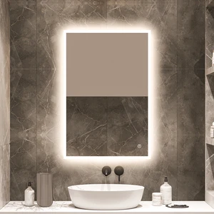 NewThingLine Modern Anti-Fog LED Mirror Lamps | Touch Control Frameless Wall-Mounted Dimmable Lighted Vanity Mirror High CRI 90