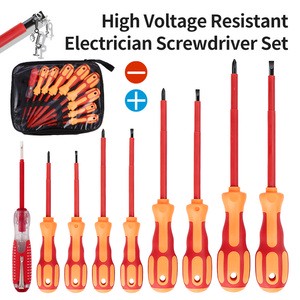Professional 1000V Insulated Screwdriver Set Magnetic Electrician Hand Tool Kit with Storage Pouch