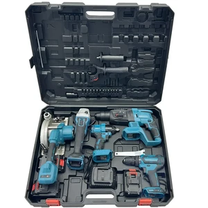 21V Cordless Power Tools Combo Kit Brushless Hammer Drill Wrench Angle Grinder Cutting Tool Sets Machine 3Pcs 4Pcs 5Pcs