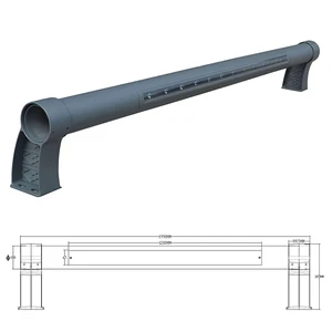 89mm Bridge Guardrail Lamp IP66 Aluminum Alloy LED Armrest Light 3000K/4000K Color Temp for Low-Altitude Road Lighting