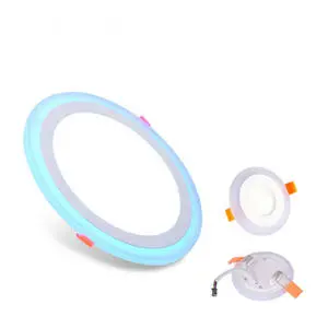 Factory Price 6+3W Two Color Changing Led Ceiling Light Double Color LED Panel Light with Round Shape