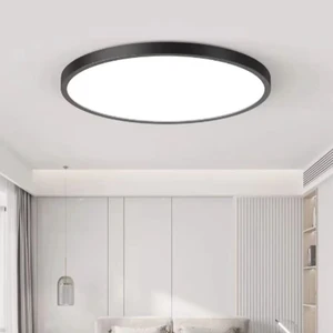 Factory Wholesale Adjustable Color Temperature Smart Ceiling Light Home Office LED 15W 3000K-6500K Plastic Modern 80 Laser