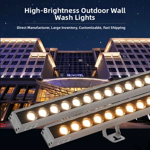 LED Wall Washer Light IP66 Waterproof Aluminum Outdoor Wedding Spotlight Signboard Exterior Wall Bridge Lighting Fixtures DC24V