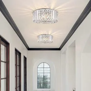 Modern Decoration Indoor Ceiling Light Led Crystal Iron Craft Aisle Ceiling Lighting Fixture