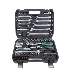 82-Piece LJJP Automotive Repair Tool Set Case Including Torque Wrenches Chrome Vanadium Steel Hand-Power OEM Customizable Car