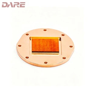 Custom OEM High Performance Pure Copper Heat Sink Extrusion Battery Cooling Heat Spreader with Passivation Ultrasonic Cleaning