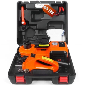 4 in 1 Electric Hydraulic Car Jack 5T DC12V Car Jacks With Impact Wrench Tire Inflator Built-in LED Light