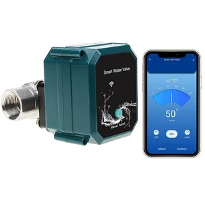 DN15 DN20 DN25 Tuya WiFi Smart Water Valve Timing And Volume Adjustment Ball Structure With Alexa & Google Home Compatibility