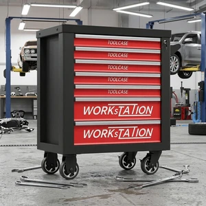 Large 7-Drawer Professional Mechanic Tool Cart Customizable OEM Roller Cabinet Trolley With 300 Pcs Tool Set