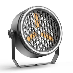 UKING LED COB Audience Light Blinder Light 3x30W Strobe Stage Light with RGB Strips DMX512 Retro Par Light for Party Events