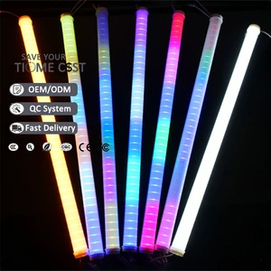 Waterproof AC 220V DC 24V LED Outdoor DMX RGB LED Digital Tube Light for Hurdle Guardrail Facade Building Wall Washer Lamp