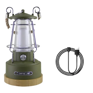 Rechargeable 5W LED White Adjustable 18650 Battery Powered Retro ABS Waterproof Camping Lantern Outdoor Fishing Tour Hanging