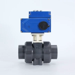 Competitive Price UPVC Electric Plastic Ball Valve True Union Water Media Ball Valve with Electric Actuator