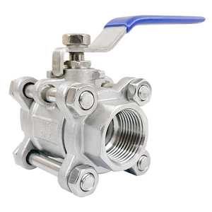 304 Stainless Steel 3-Piece Full Port Threaded Ball Valve Q11F 316SS Internal Thread Heavy-Duty For Water Oil Gas Pipeline