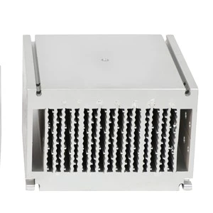 6063 Aluminum Serrated Bonded Insert Fin Heat Sink CNC Machined Cooling Radiator For Frequency Converter