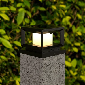 Wason New Two Modes Warm/white Led Solar Post Cap Lights Outdoor Deck Fence Pillar Cap Light for Garden Patio Decoration
