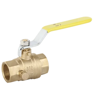 NPT Threaded Forged Brass Ball Valve with Drain 1/2 Inch to 1 Inch OEM Customizable for Plumbing System