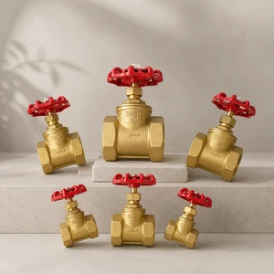 Forged Brass Gate Valve DN15-DN50 PN16 Manual Threaded Water Shut off Valve for Plumbing HVAC Medium Temperature 3-Year Warranty