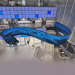 Custom Soft Flexible LED Screen P1.86 Full-Color Digital LED Display Indoor LED Flexible Module Panel.