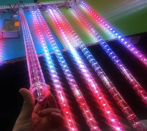 LED Pixel Tube 15mm 20mm Rgb Digital Tube 64leds Programmable 12v 3D Pixel Led Meteor Tube Light