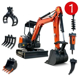 FREE SHIPPING Mini Crawler Excavator 2 Ton 3 Ton Hydraulic Digger With Bucket For Farm Home Construction Landscaping Work