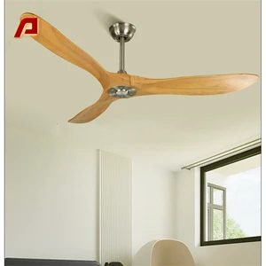 Customized Design 42'' 3 Wood Grain Blades 110V-220V Brushless DC Motor Electric No Light Wooden Ceiling Fan Remote Control