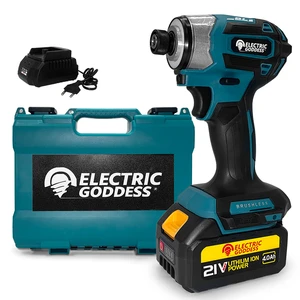 For 18V Battery Electric Impact Drill & Screwdriver Set 520N.m Brushless DIY Grade Cordless Power Tools Electric Goddess