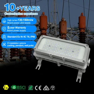 New Subway Tunnel Lighting Tempered Glass Aluminum Ip65 Waterproof Explosion Proof Flood Light 50w Explosion-Proof Lights