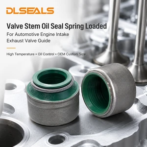 Valve Stem Oil Seal Spring Loaded For Automotive Engine Intake Exhaust Valve Guide High Temperature Oil Control OEM Custom Size