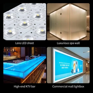 RAYMATES UL Led Light Sheet Single Color Led Lensed Matrix Sheet Flex Bendable OEM ODM 4060K Led Diffuser Sheet DC24V