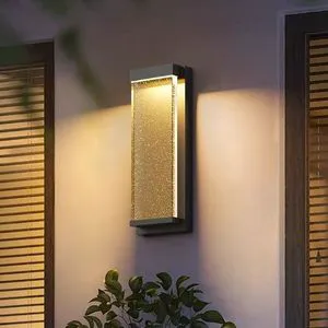 Modern Garden Ip65 Waterproof Outdoor Wall Lamp for Exterior Courtyard Balcony Corridor with Crystal Detail for Lighting