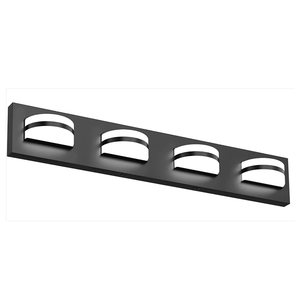 Contemporary Indoor Bathroom Vanity Lights 4-Light Mirror Lamps Dimmable LED with Matte Black Finish 5CCT Switchable