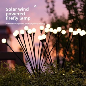 Outdoor Courtyard Lawn LED Lamp Solar-powered Waterproof Wind-operated Firefly Garden Trendy Small Yard Ambiance Decoration