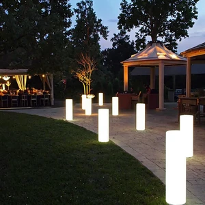OEM Custom Modern Professional Waterproof RGB Round Column Outdoor Decoration LED Pillar Lamp
