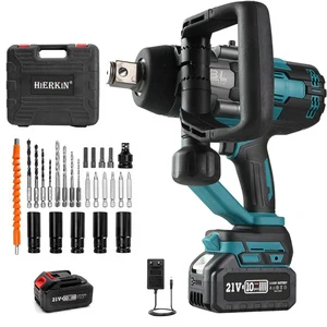 Popular Chargeable 21V 3000N.m Impact Wrench Heavy Duty 3/4 Torque Wrench Set Truck Tyre Wheel Power Wrenches Tool
