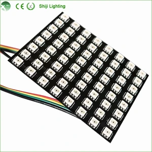 8x8 Matrix 64 Pixels SK6812 APA102C DC5V RGB RGBW Digital Flexible LED Panel Individually Addressable Full Dream Color