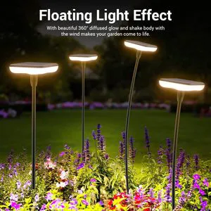 LED Solar Garden Light Warm White IP65 Waterproof Outdoor Decorative Path Light For Patio Landscaping Solar Powered Patio Light