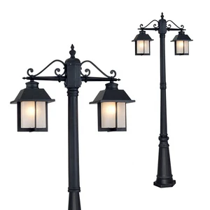 HIGH POLE LAMPS PROJECT LIGHTING ALUMINUM WATERPROOF 2 LIGHTS OUTDOOR POLE LAMP GARDEN POLE LAMP