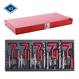 131pcs Durable Bearing Steel Thread Repair Kit Tool Set with Blackened Surface Treatment for Automotive Use M5 M6 M8 M10 M12