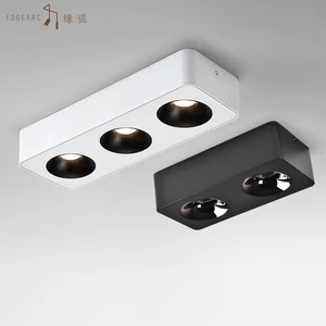 Personality Style Adjustable Square Surface Mounted Aluminum Led Downlight Commercial Lighting for Hotel