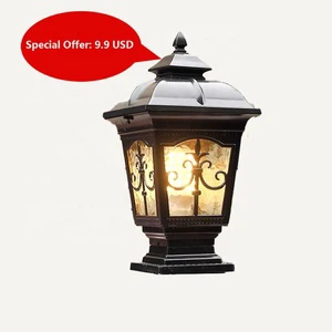 Waterproof Outdoor Post Lantern Garden Floor Fence Household Column Lamp Led Pillar Lights110V 220 V Ac Pier Mounted Post Light