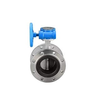 Manual Stainless Steel Flanged Butterfly Valve for Industrial Fluid Control