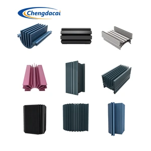 Custom IP55 Aluminum Heat Sinks 6063 T6 CNC Extruded Alloy Anodize Profile Extrusion Heatsink 6000 Series Grade Cutting Bending