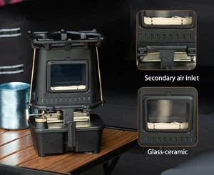 Foldable Heating Fire Lantern Glass Window Kerosene Stove Lamp Outdoor Camping Kerosene Lamp Stove