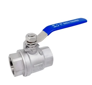 Stainless Steel 201 Two-Piece Manual Ball Valve with Internal Thread for Water Shut-off DN15 Port Size