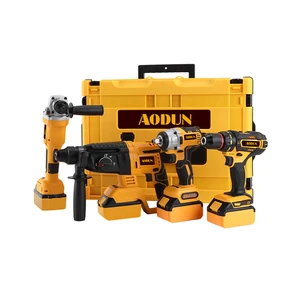 Hot Sale Wholesale 4PCS Set Rechargeable Lithium Battery Professional Portable Power Tool Set Kit