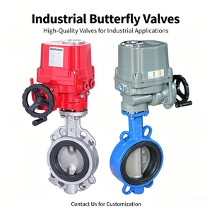 Factory Price High Temperature Ductile Iron Soft Seal Flange Electric Butterfly Valve for Water Applications