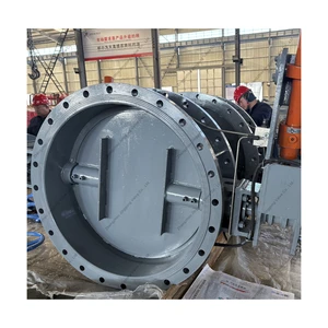 Worm Gear Operated Manual Ventilation Butterfly Valve for Large Air Ducts