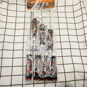 Professional 6PCS Red Adhesive Coated Screwdriver Set Manual Screwdriver with Magnetic